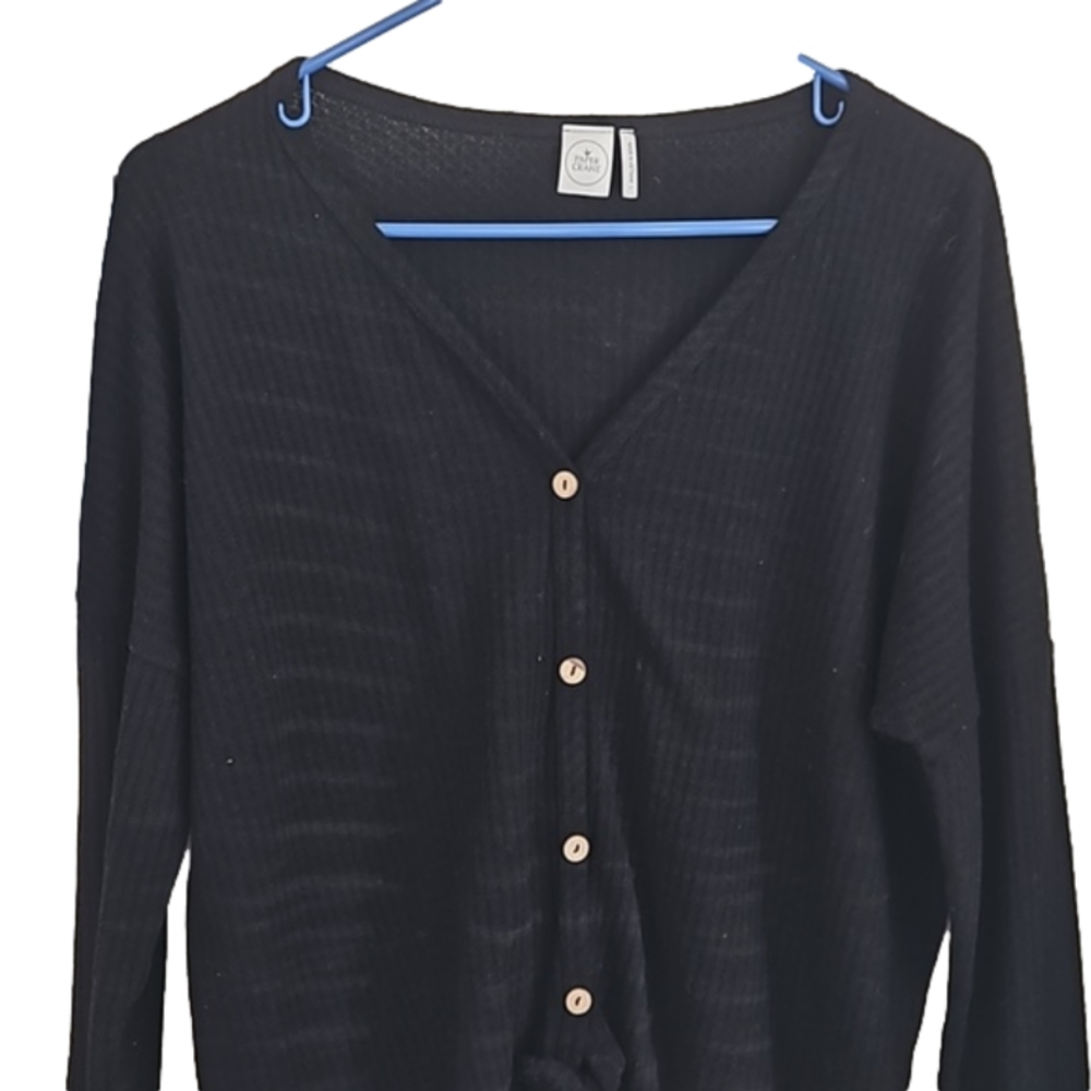 Paper Crane Black Cardigan  Large